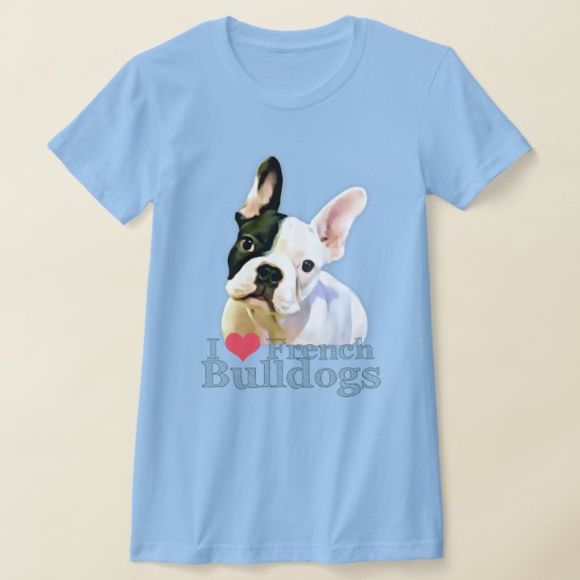 Camiseta I Heart French Bulldog T-shirt  (Postura )