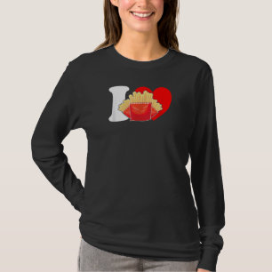 Camiseta I Heart Fries - Eu Amo Fries, Fries Franceses Engr