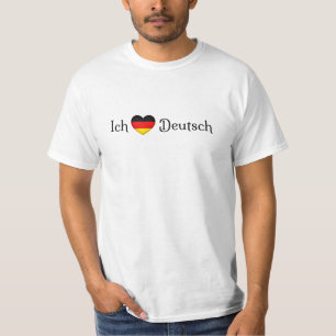 Camiseta "I Heart German" Assunto da Escola de Língua Favo