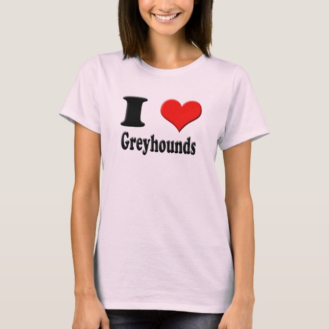 Camiseta I Heart Greyhounds Tee (Frente)