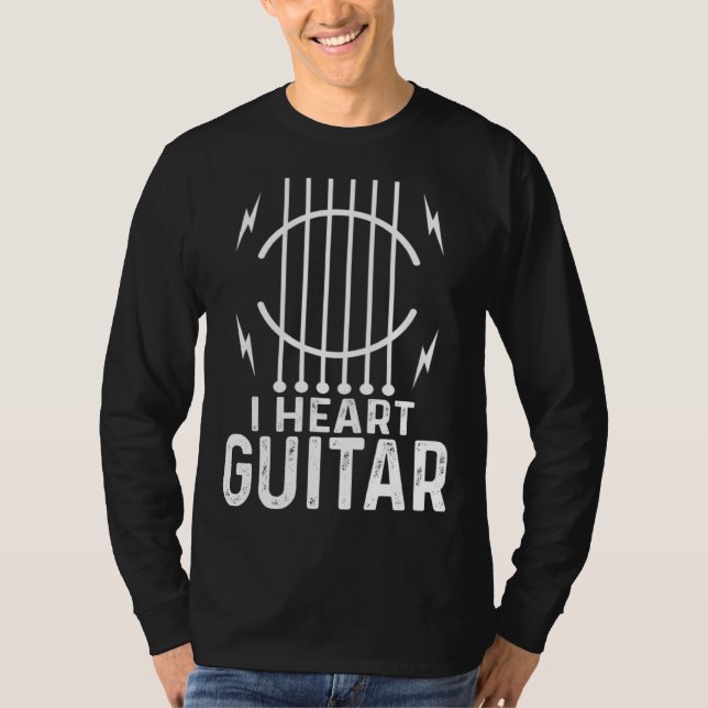 Camiseta I Heart Guitar   Guitarist (Frente)