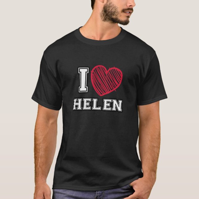 Camiseta I Heart Helen First Name I Love Helen Personalised (Frente)