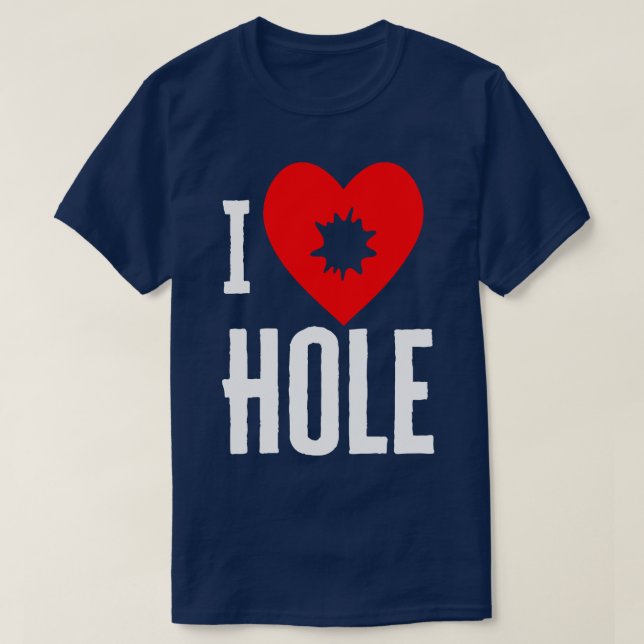 Camiseta I Heart Hole (Frente do Design)