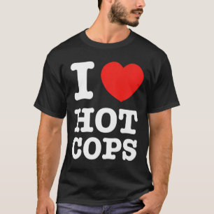 Camiseta I Heart Hot Cops Premium T-Shirt