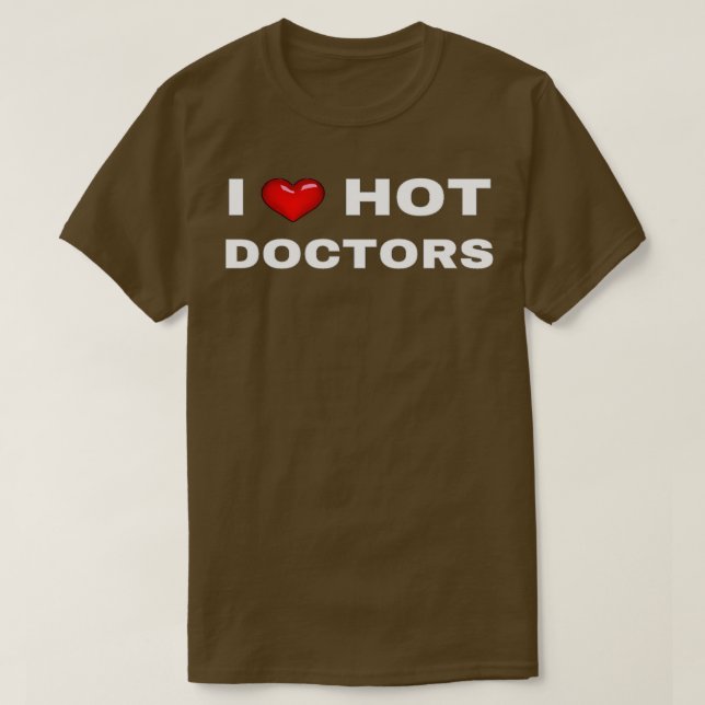 Camiseta I Heart Hot Doctors 2 (Frente do Design)