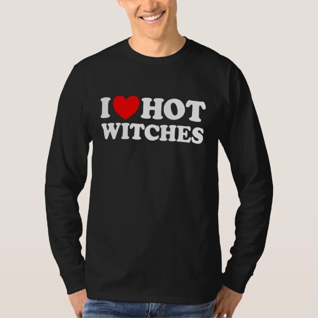 Camiseta I Heart Hot Witts Wizard Magic Spell Lo (Frente)