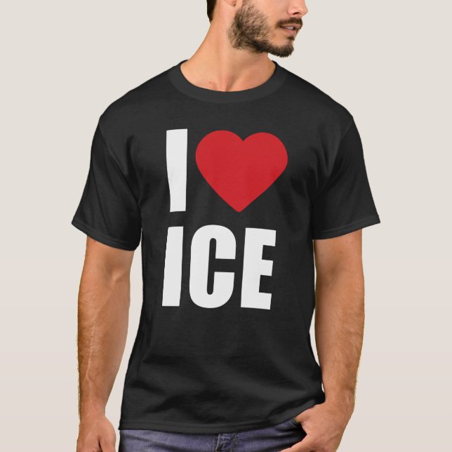 Camiseta I Heart ICE Tee Patriotic Conservative Support (Frente)