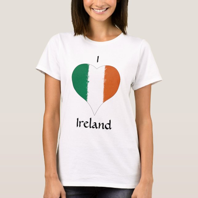 Camiseta I Heart Ireland Irish Flag (Frente)