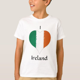 Camiseta I Heart Ireland Irish Tricolor Flag