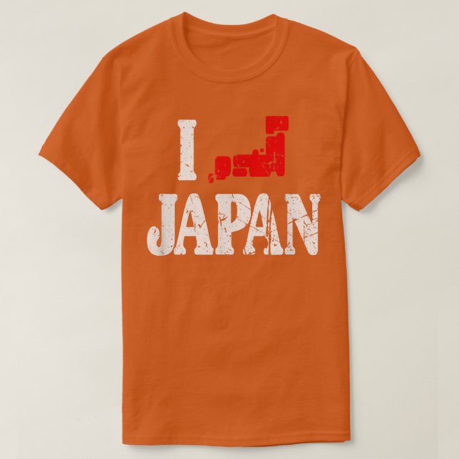 Camiseta I Heart Japan I Love Japanese Map Love Japan Kawai (Frente do Design)