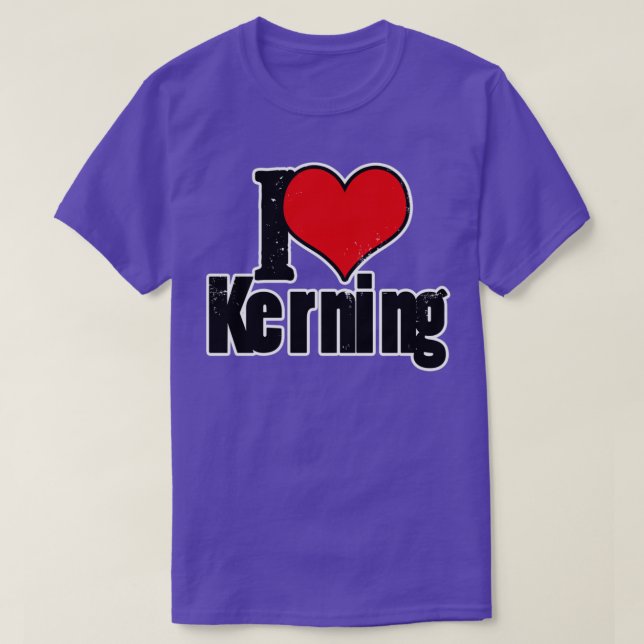 Camiseta I Heart Kerning (Frente do Design)
