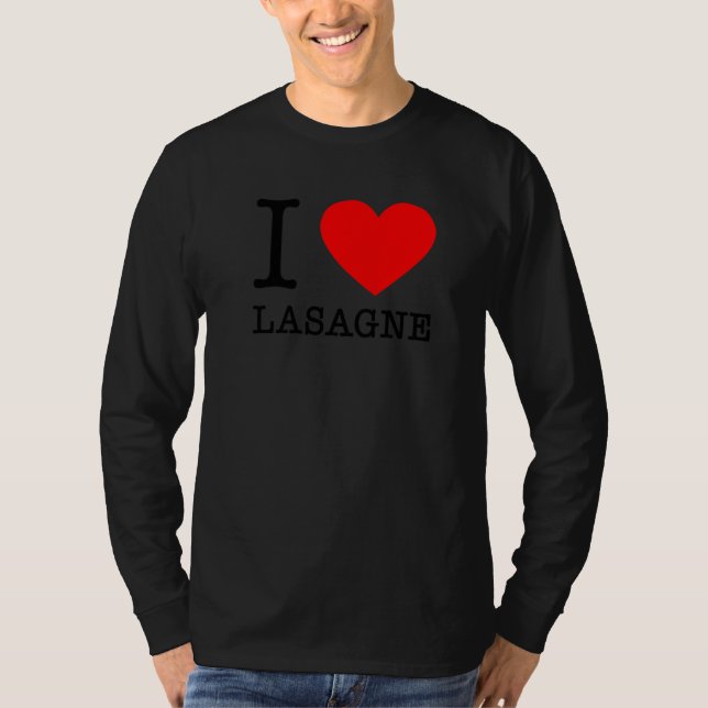 Camiseta I Heart Lasagne   Italian Food Pasta  Italy Eater  (Frente)