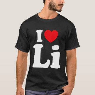 Camiseta I Heart Li Nome I Love Personalizado I Love