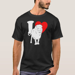 Camiseta I Heart Lions - Cute I Love Lions, Lion Lover