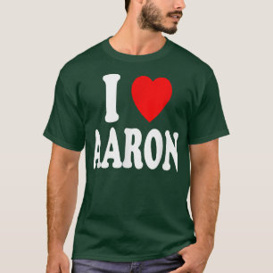 Camiseta I Heart (Love) Aaron Cute Matching Casal Spouse