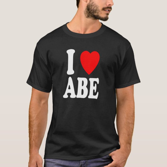 Camiseta I Heart (Love) Abe Abraham Cute Matching Casal Sp (Frente)