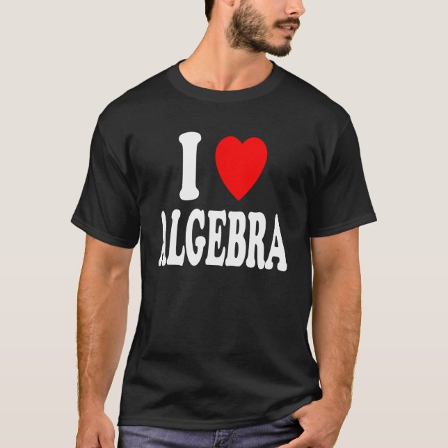 Camiseta I Heart Love Algebra Professor Math Majo (Frente)