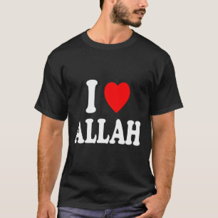 Camiseta I Heart (Love) Allah Religião Muçulmana