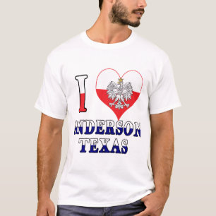 Camiseta I Heart Love Anderson Texas