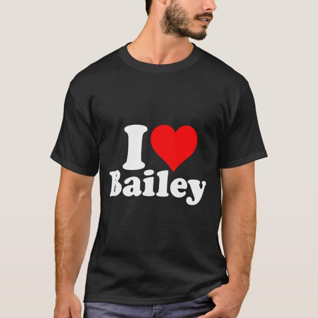 Camiseta I Heart Love Bailey  (Frente)