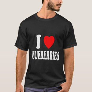 Camiseta I Heart (Love) Blueberry Favorite Fruta Low Carb