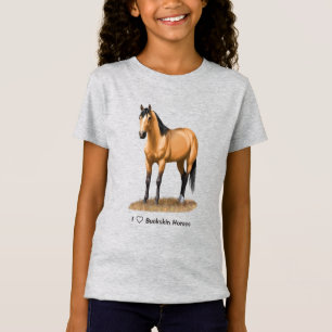 Camiseta I Heart (Love) Buckskin Horses