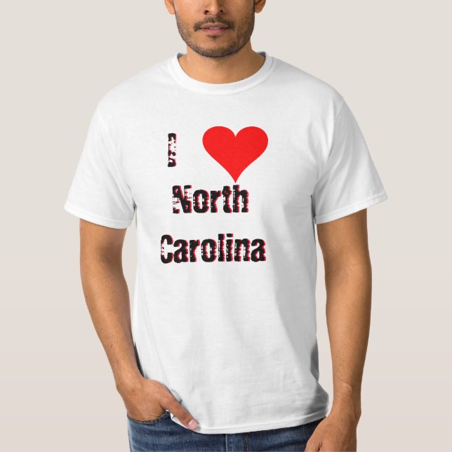 Camiseta I (Heart) Love Carolina do Norte (Frente)