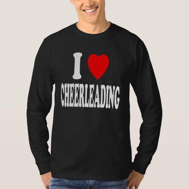 Camiseta I Heart (Love) Cheerleading Highschool College Spo (Frente)
