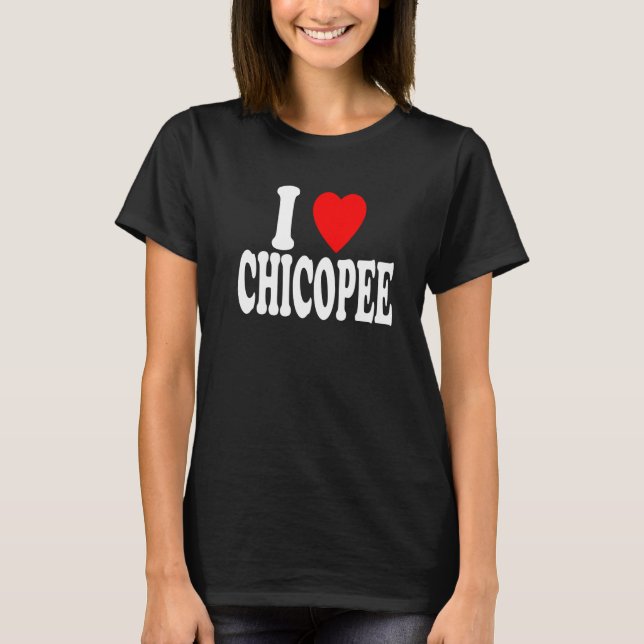 Camiseta I Heart (Love) Chicopee Travel Tourism Destination (Frente)