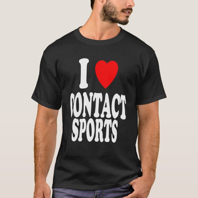 Camiseta I Heart (Love) Contact Sports (Frente)