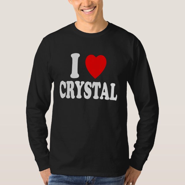 Camiseta I Heart Love Crystal Cute Matching Couple Spouse (Frente)