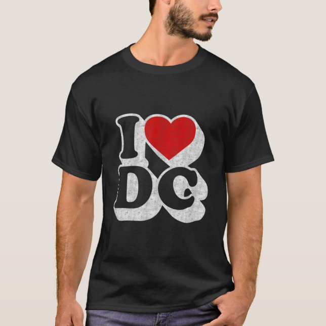 Camiseta I Heart Love DC Washington DC Tshirt Souvenir Gif (Frente)