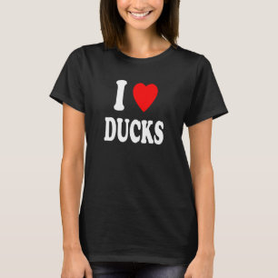 Camiseta I Heart Love Ducks Favorite Animal Park Wildlife H