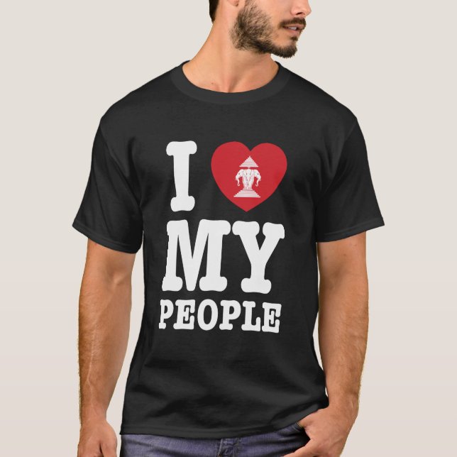Camiseta I Heart (Love) Erawan My Lao Pessoas (Frente)