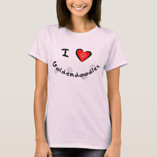 Camiseta I Heart - Love Goldendoodles