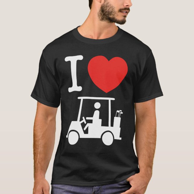 Camiseta I Heart (Love) Golf Cart (Frente)