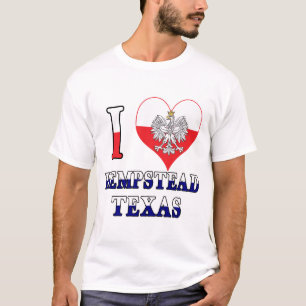 Camiseta I Heart Love Hempstead Texas