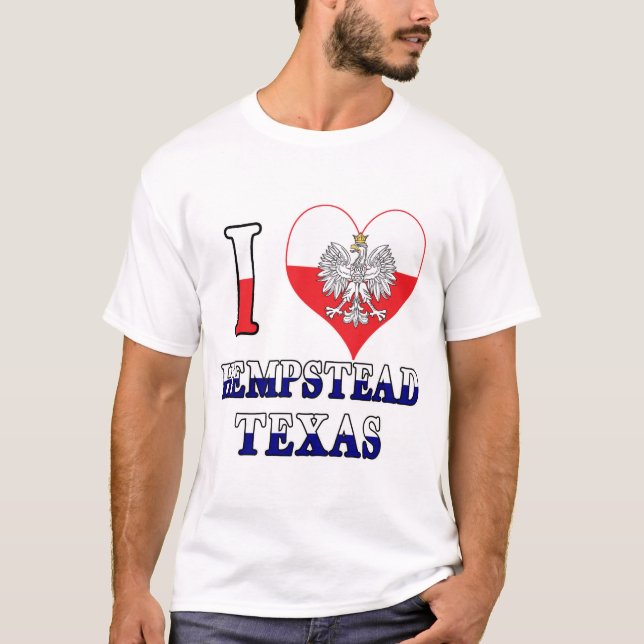 Camiseta I Heart Love Hempstead Texas (Frente)