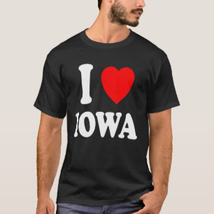 Camiseta I Heart Love Iowa Viagem Turismo Vacation Home