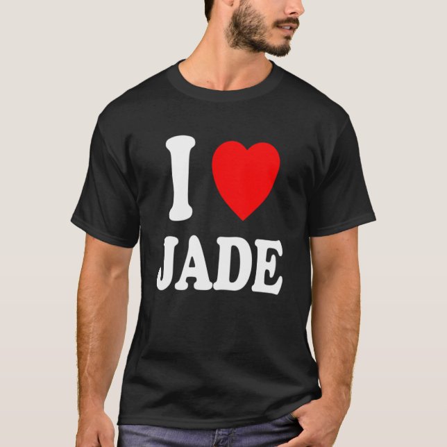 Camiseta I Heart Love Jade Cute Matching Casal Spouse (Frente)