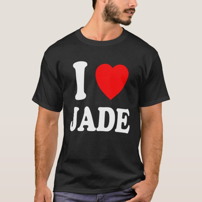 Camiseta I Heart Love Jade Cute Matching Couple Spouse (Frente)