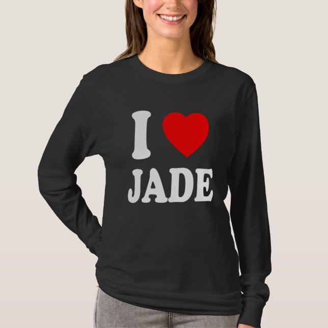 Camiseta I Heart Love Jade Cute Matching Couple Spouse (Frente)