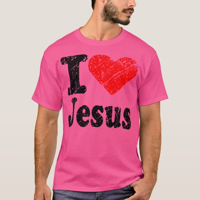 Camiseta I Heart Love Jesus Christ Christian Quote n Kid (Frente)