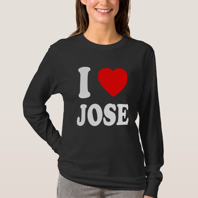 Camiseta I Heart Love Jose Cute Matching Couple Spouse (Frente)