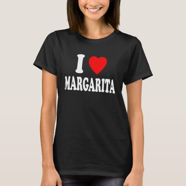 Camiseta I Heart Love Margarita Cute Matching Couple Spouse (Frente)