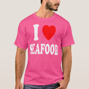 Camiseta I Heart (Love) Peixe marisco Scallops De Lagosta