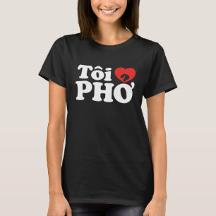Camiseta I Heart (Love) Pho (Tôi9PHỞ) Língua vietnamita