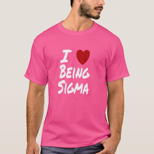 Camiseta I Heart (Love) Sing Sigma Loner Meme Introduvert I (Frente)