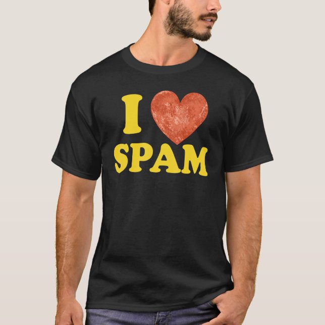 Camiseta I Heart Love Spam Canning Cooky Pork Comida Spam (Frente)