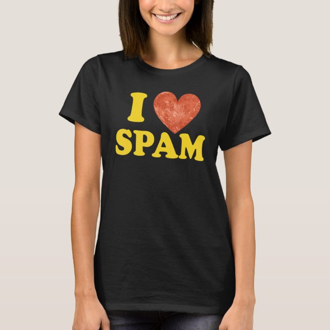 Camiseta I Heart Love Spam Canning Cooky Pork Comida Spam (Frente)
